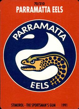 1991 Stimorol NRL #70 Crest - Eels Front